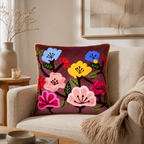Kissenhülle bestickt „Blossom Branch“ (inkl. Füllung) – 45 × 45 cm